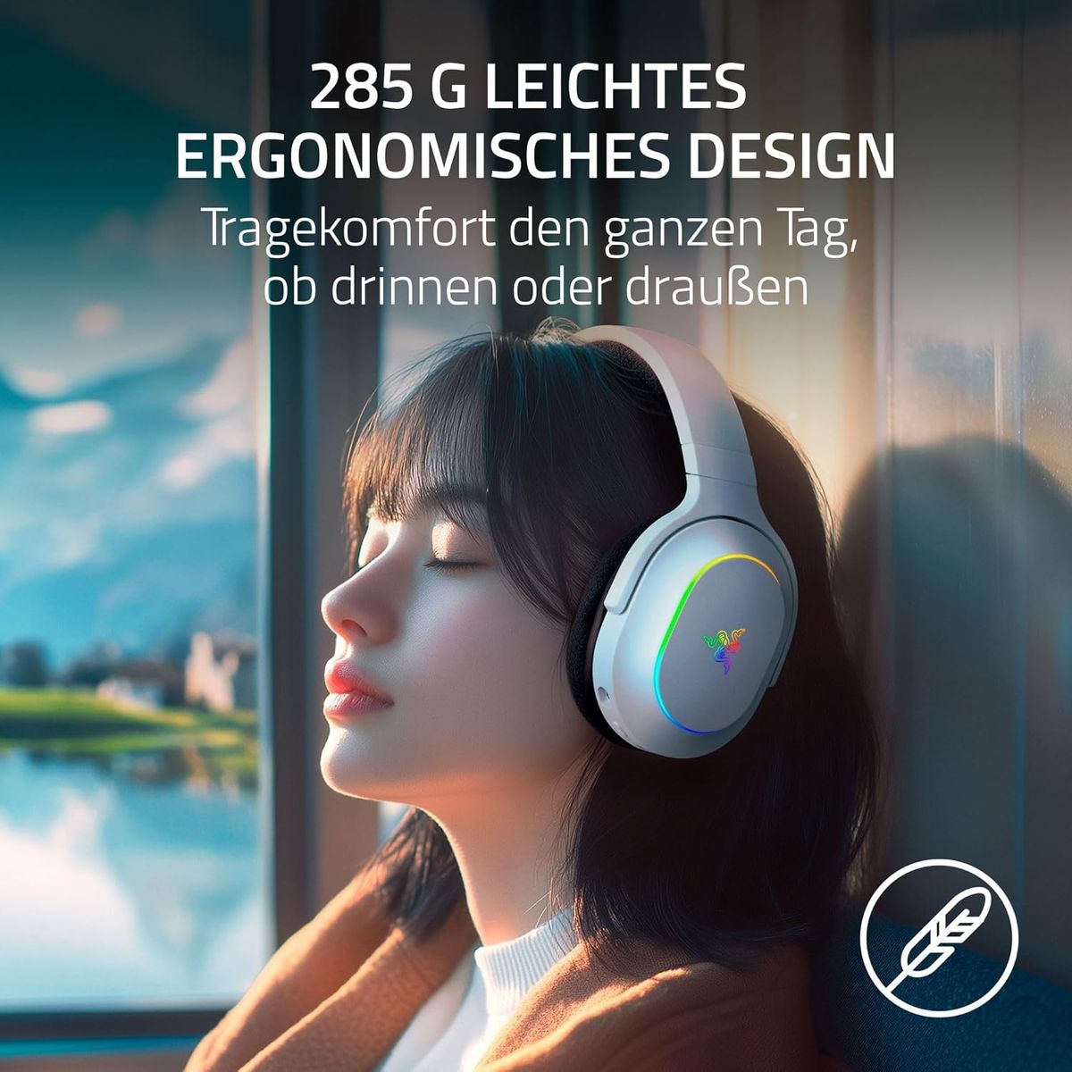 Razer Barracuda X Chroma - kabelloses Multiplattform-Gaming-Headset mit 6 Zonen Chroma RGB (SmartSwitch Hyperspeed & Bluetooth, 40mm Treiber, abnehmbares HyperClear Cardioid-Mikrofon) Weiß