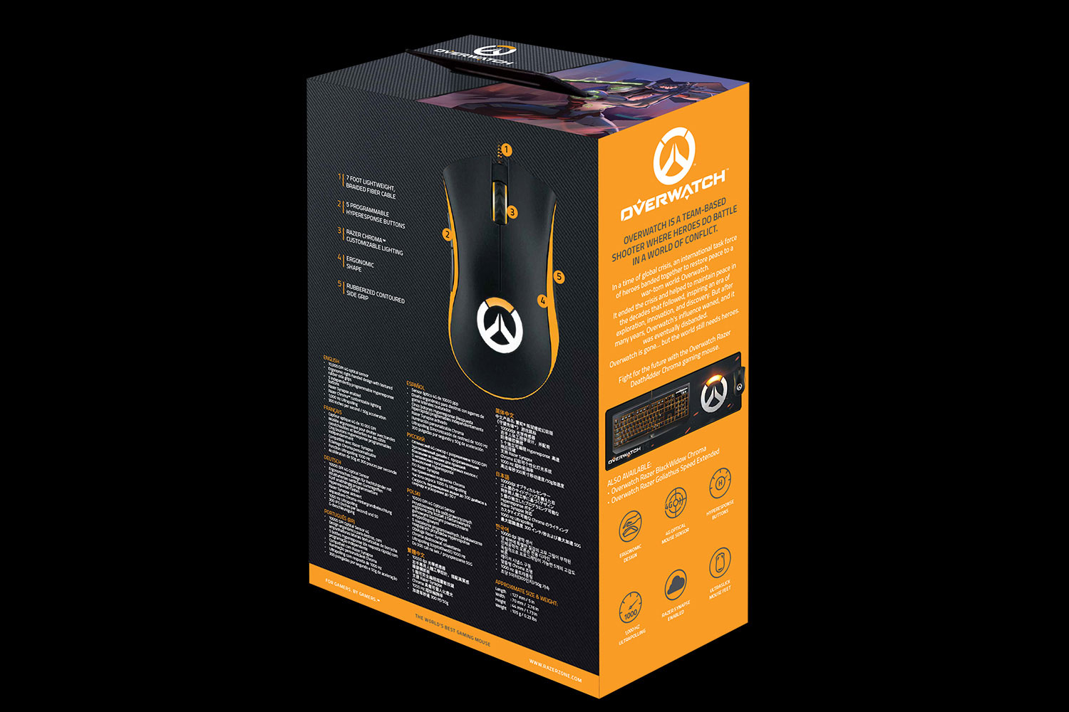 Razer DeathAdder Chroma Overwatch Edition Optische 10.000 DPI Gaming Maus
