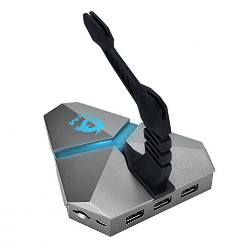 Klim Backlit Bungee for Computer Mouse and 3x USB 3.0 Hub 