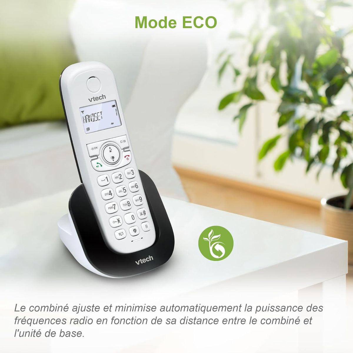 VTech CS1500 Schnurloses DECT-Telefon mit Anrufsperre, Anrufer-ID/Anklopfen, Freisprecheinrichtung, beleuchtetem Display und Tastatur