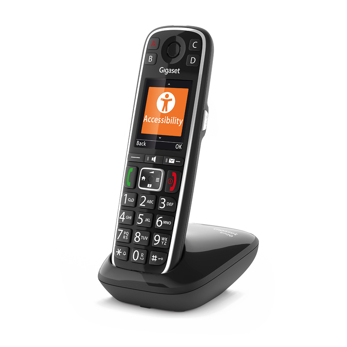 Gigaset E720 Analoges/DECT-Telefon Anrufer-Identifikation Schwarz