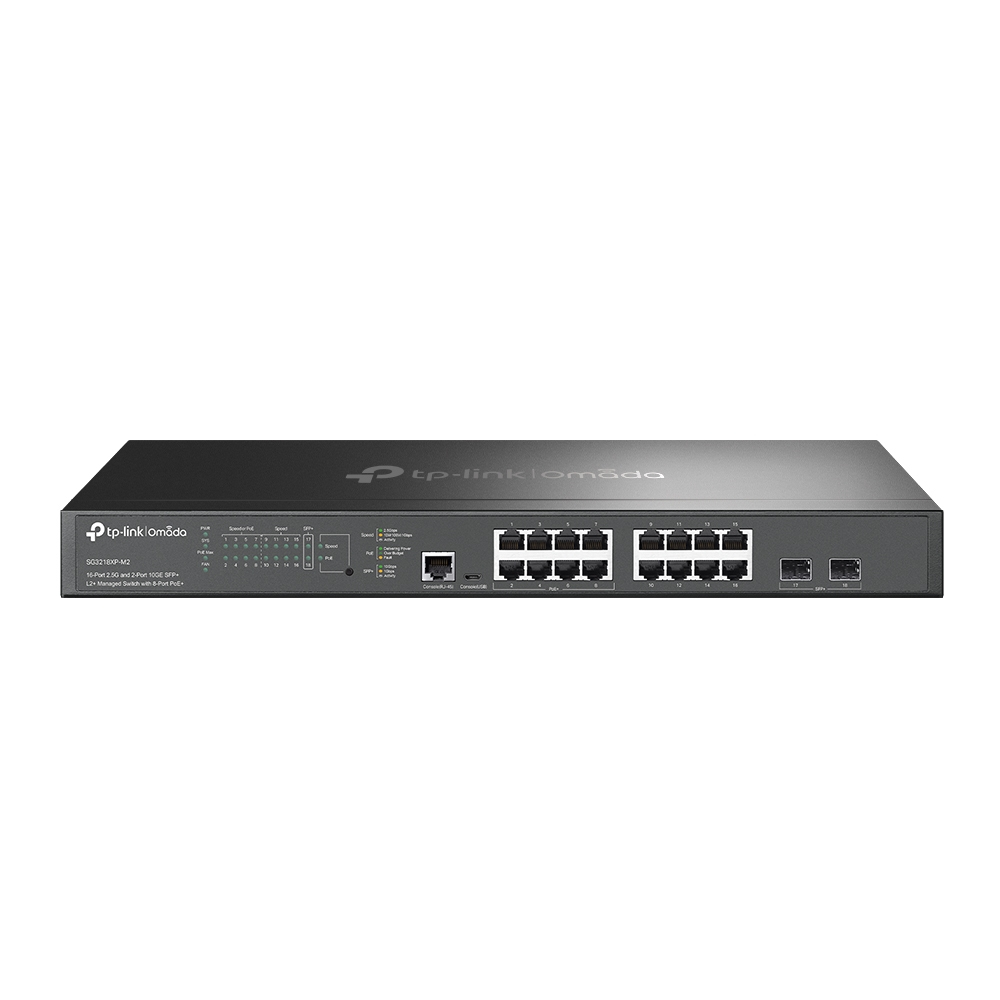 TP-Link Omada SG3218XP-M2 Netzwerk-Switch Managed L2+ 2.5G Ethernet (100/1000/2500) Power over Ethernet (PoE) 1U Schwarz