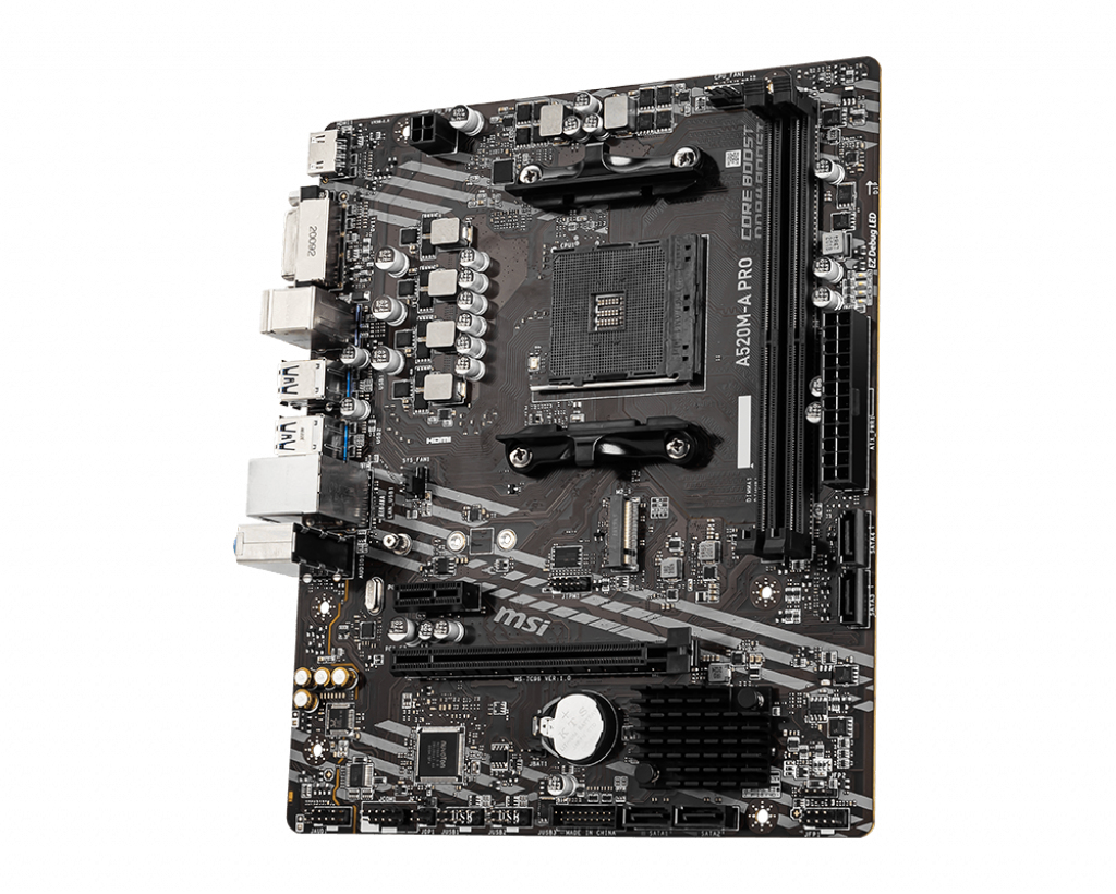 MSI A520M-A PRO Motherboard AMD A520 Socket AM4 micro ATX