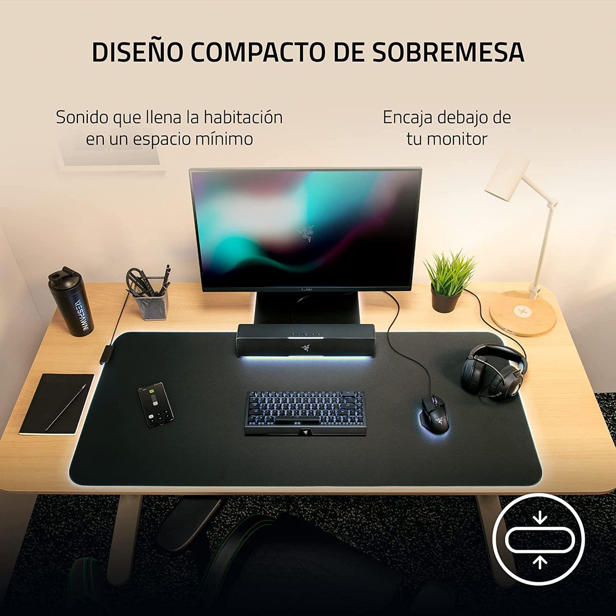 Razer Leviathan V2 X Gaming Soundbar 5.1 Surround-Sound BT USB-C Chroma RGB for PC Black