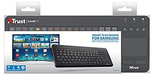 Trust kabellose Tastatur SmartTV Dispenser for Television schwarz Touchpad FR-Layout