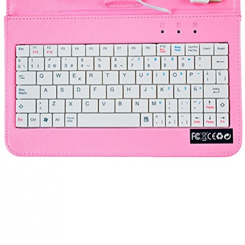 Home a107417 9-pink Custodia per Tablet con tastiera ES-Layout