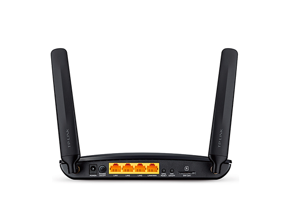 TP-Link TL-MR6400 WLAN Cat4 + N300 Mbps 4G LTE Router (150 Mbit/s im Download, 300 Mbit/s 2,4GHz), schwarz & Amazon Basics Ethernetkabel Cat6, knickgeschützt, 15 ft/4.6 m, 5 Stück, Schwarz
