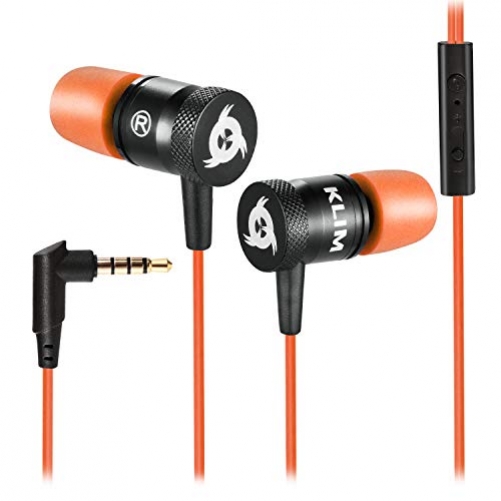 KLIM Fusion 3.5mm Wired In-Ear Köpfhörer orange/schwarz