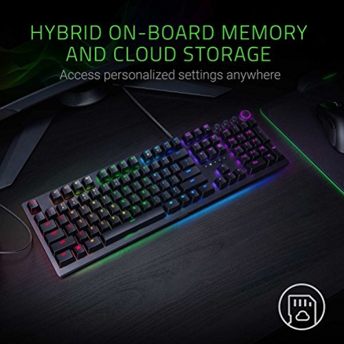 Razer Huntsman Elite Gaming Keyboard Opto-Mechanical Purple Switches UK Layout QWERTY