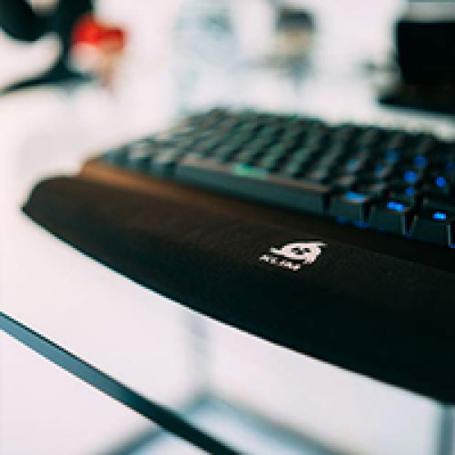 KLIM Tastatur Handgelenkauflage Maximaler Komfort 436x68x25mm schwarz, weiß