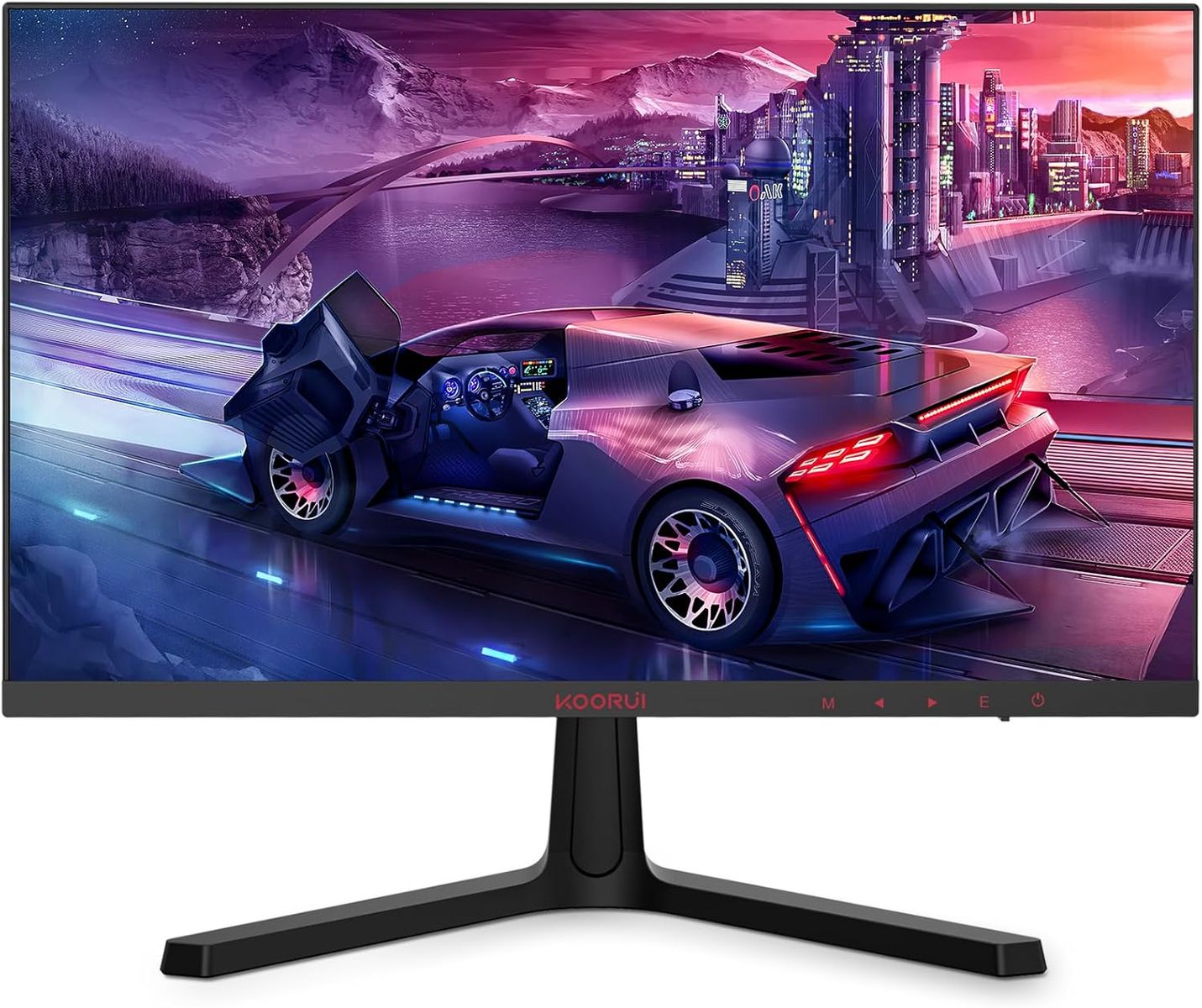 KOORUI Gaming Monitor 24 Zoll - FHD PC Bildschirm VA 165Hz 1ms Monitor 144hz, AdaptiveSync Technology, DCI-P3 85%, 2 x HDMI, DP Neigbar, Schwarz
