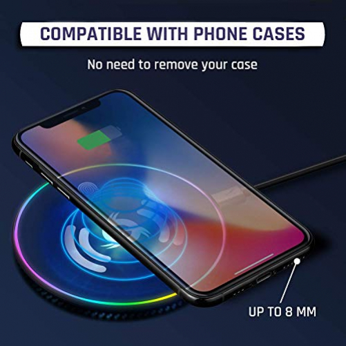 Klim UFO kabellose Qi zertifizierte RGB Ladestation für iPhone Samsung Huawei ..