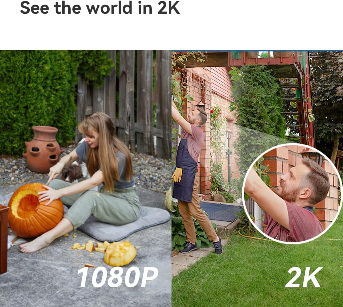 Imou Cell Go Full Colour Akku-Überwachungskamera für Außen & Innen, 3MP QHD, Full-Color Nachtsicht, IP65, 5000mAh Wiederaufladbar, PIR & Sirene, MicroSD