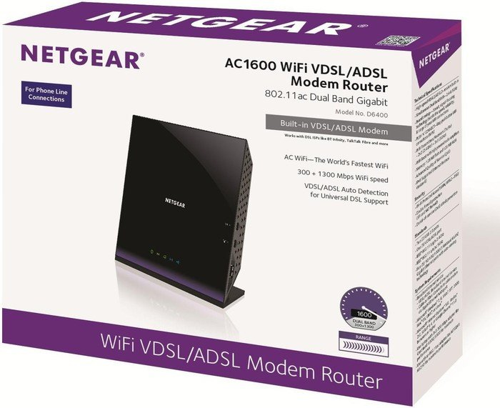 Netgear AC1600 WLAN-VDSL/-ADSL-Modemrouter 802.11ac Dualband Gigabit