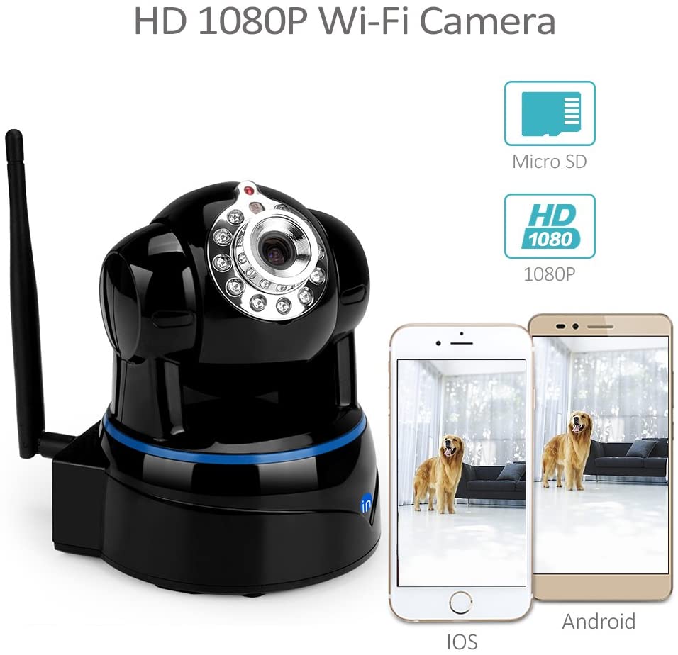 IDEA Next 1080P Wi-Fi IP Camera IP Night Vision Motion Detection Micro SD slot