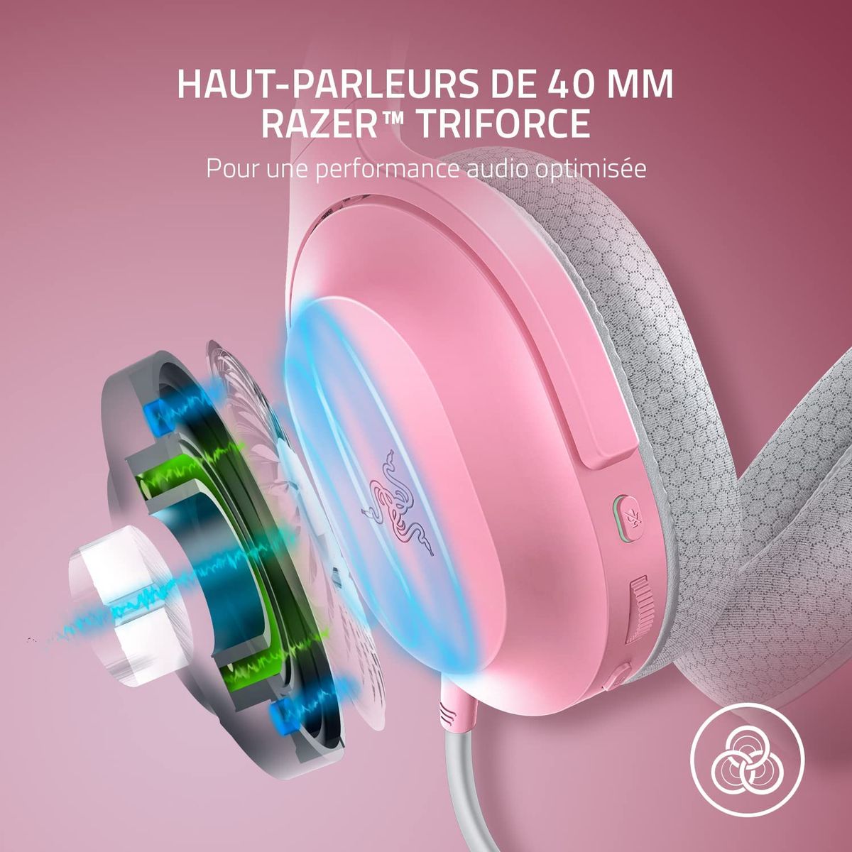 Razer Barracuda X Gaming & Mobile Headset Wireless RF + 3.5mm Virtual 7.1 Surround-Sound Multi-Plattform Quartz