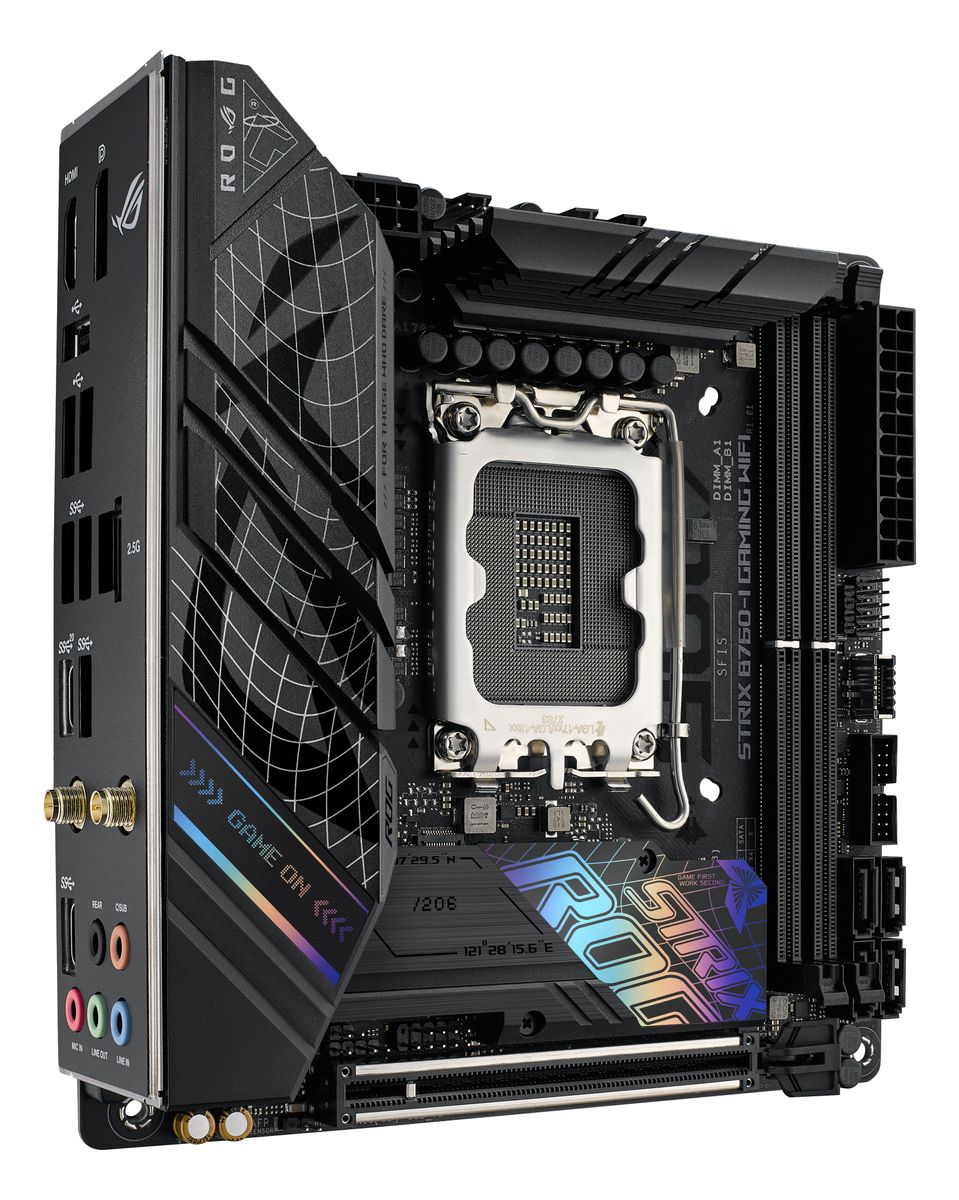 ASUS ROG Strix B760-I Gaming WiFi Mini-ITX Mainboard, Intel B760, LGA 1700, DDR5, WiFi 6E, 2.5G Ethernet, PCIe 5.0, 64 GB