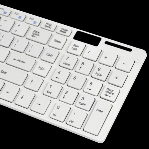 Accessotech schlank weiß Drahtlose Tastatur & wireless Optische Maus Set PC Laptop Windows 7