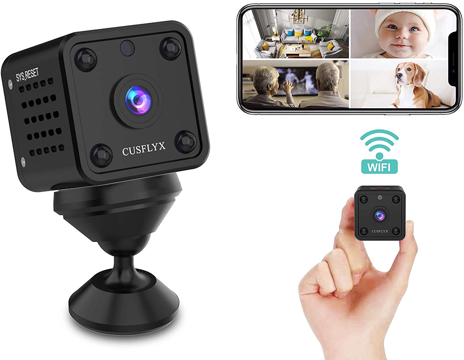 CUSFLYX Mini Camera 1080P