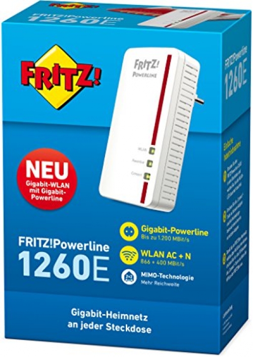 AVM FRITZ!Powerline 1260E Single-Adapter