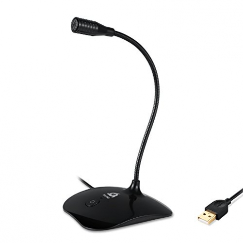 KLIM Talk Desktop Standmikrofon für Mac/PC mit Audiofilter schwarz