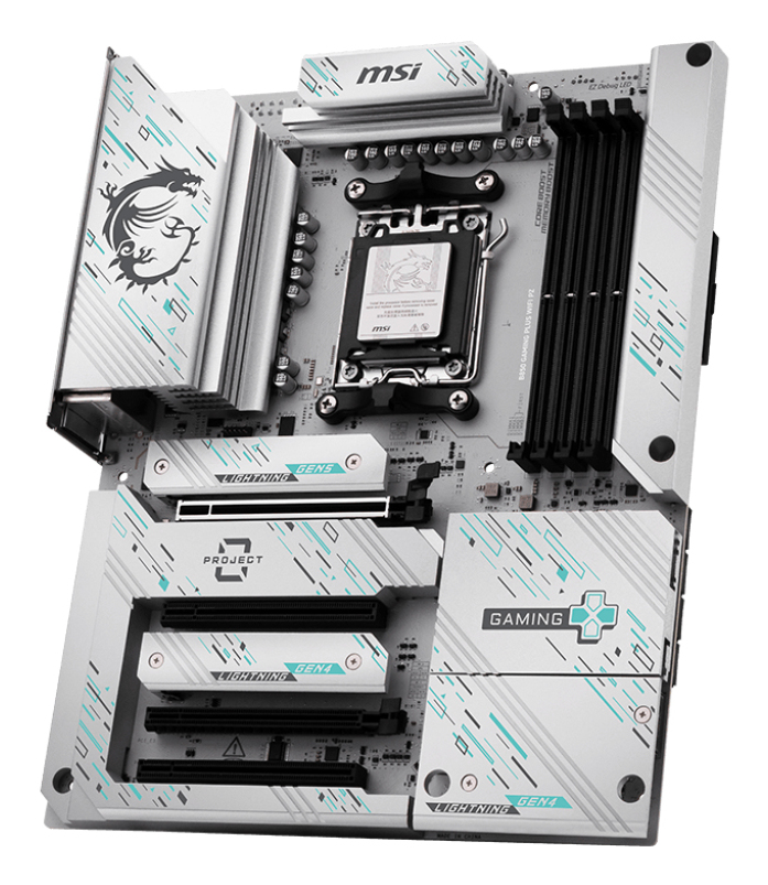 MSI 7E75-001R B850 GAMING PLUS WIFI PZ Mainboard AM5 B850, ATX, DDR5, 4x DIMM, 3x M.2, Wi‑Fi 7 (802.11be), 5Gbit LAN, Bluetooth 5.4