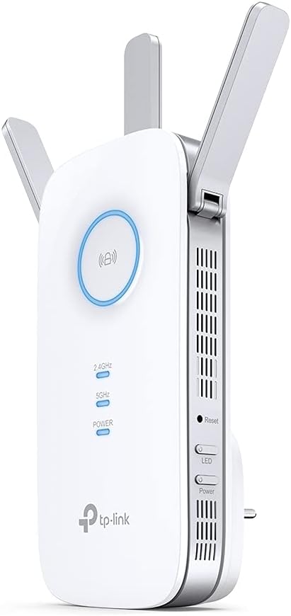 TP-Link RE450 AC1750 Gigabit Dual Band Range Extender/Broadband/Wi-Fi Extender (Wi-Fi Booster/Hotspot mit1 Gigabit Port und 3 External Antennas, Built-in Access Point Mode) V4