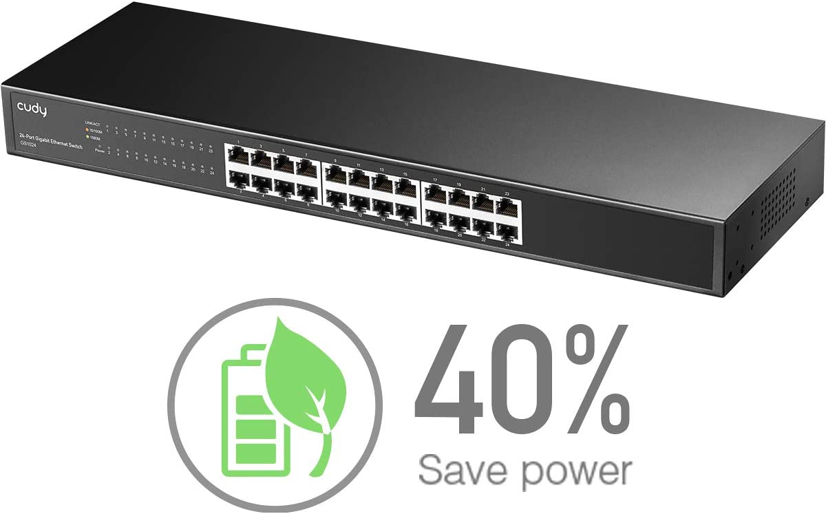 Cudy GS1024 Netzwerk-Switch Gigabit Ethernet (10/100/1000) Schwarz