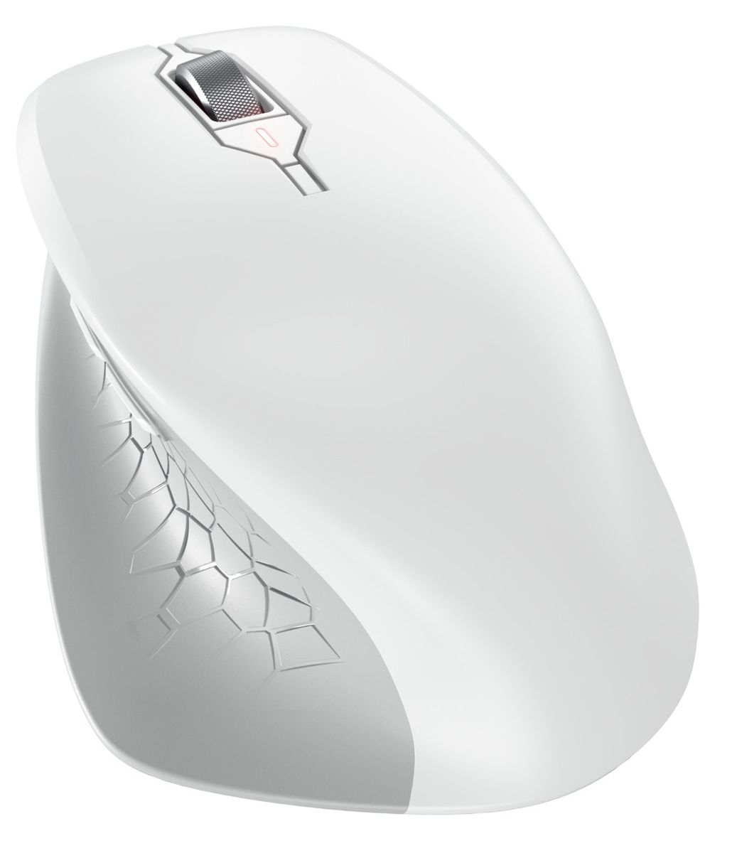 CHERRY STREAM DESKTOP COMFORT, Kabelloses Tastatur-Maus-Set, 2,4 GHz Funk, Leise Tasten, Ergonomische Rechtshu00e4ndermaus, Weiu00df-Grau - (DEU Layout - QWERTZ)