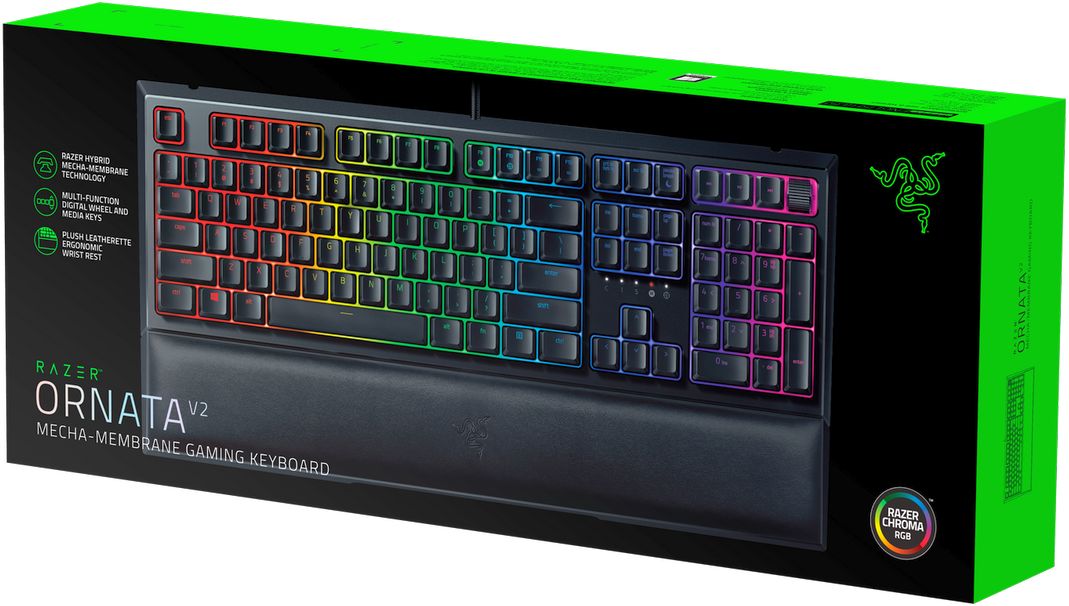 Razer Ornata V2 Gaming Keyboard Mecha-Membrane Switches Chroma RGB DEU Layout QWERTZ