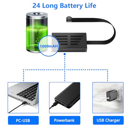 Diprevo B09WDPWM5N Mini Kamera 1080P HD Tragbare DIY Überwachungskamera mit Bewegungsmelder Akku 800mAh Loop-Aufnahme SD 2–128GB Kein WLAN Keine Nachtsicht