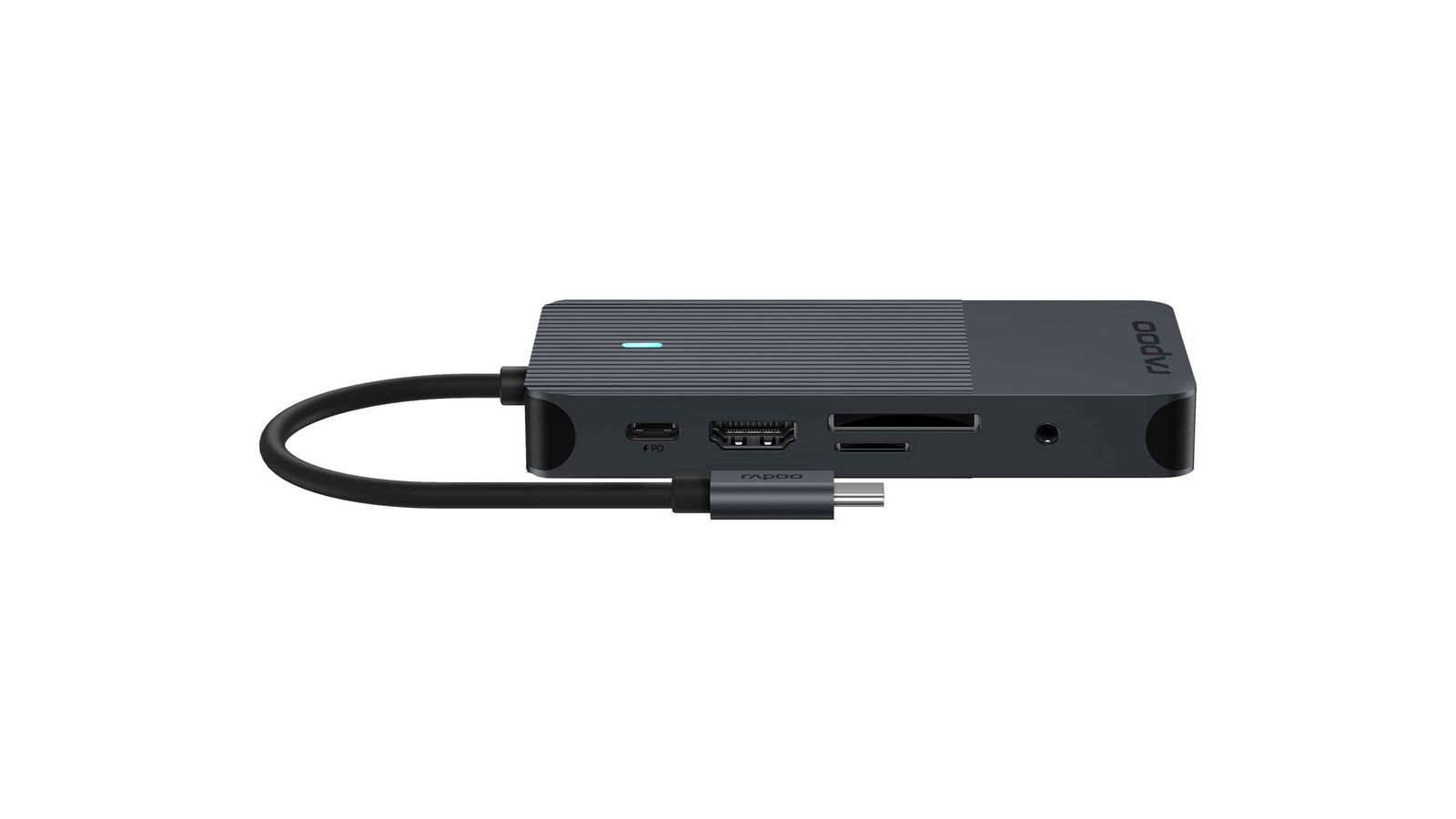 Rapoo UCM-2005 10-in-1 USB-C Multiport Adapter 100W Power Delivery HDMI DisplayPort LAN USB-C USB-A 3.0 microSD AUX v1.0