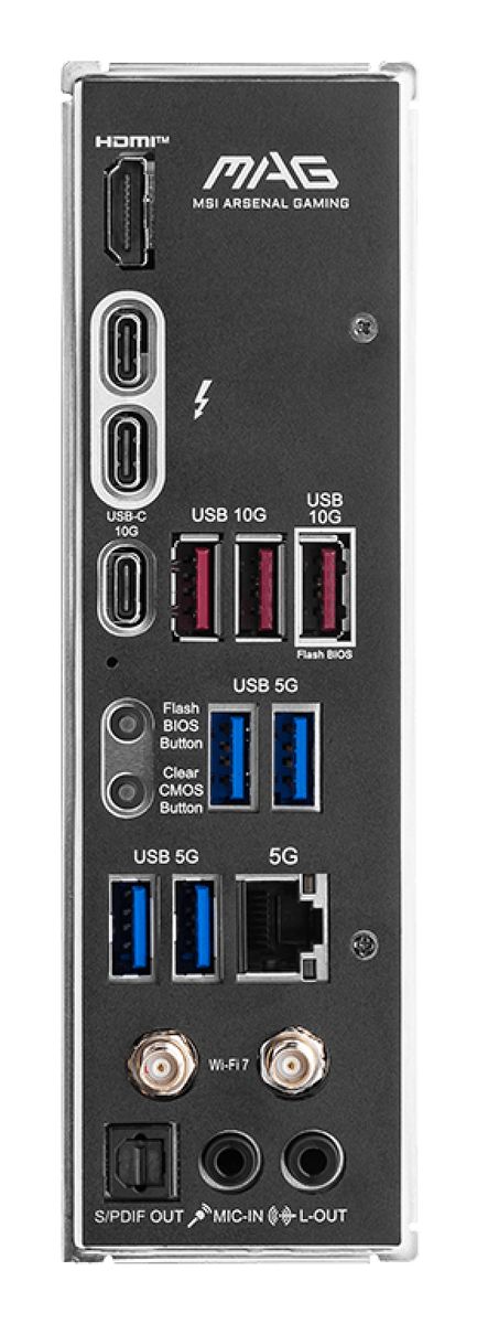 MSI MAG Z890 TOMAHAWK WIFI Mainboard, Intel Z890, LGA 1851 (Socket V1), DDR5, ATX, Wi‑Fi 7, Bluetooth 5.4, 5 Gbit LAN, 4x M.2, HDMI 2.1, 7.1 Audio