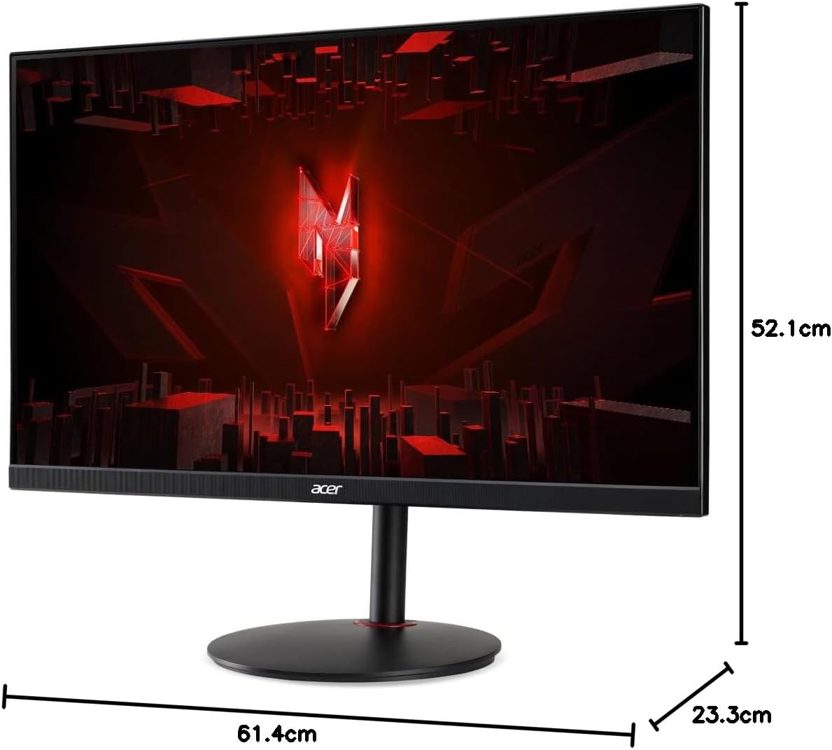 Acer Nitro XV271UM3 Gaming Monitor 27 Zoll (69 cm Bildschirm) WQHD, 180Hz DP, 144Hz HDMI, 0,5ms (GTG min.), 2xHDMI 2.0, DP 1.2, höhenverstellbar, drehbar, DP/HDMI FreeSync Premium