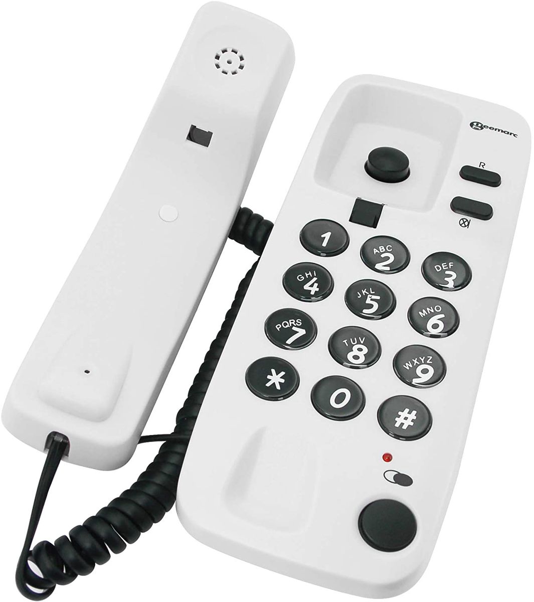 Geemarc Marbella Gondola Style Corded Telephone Pearl White