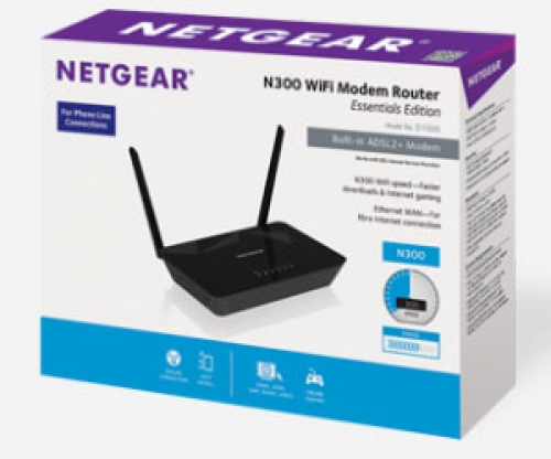 NETGEAR D1500 N300 Wireless DSL Modem Router Annex A Essential Edition AT/CH