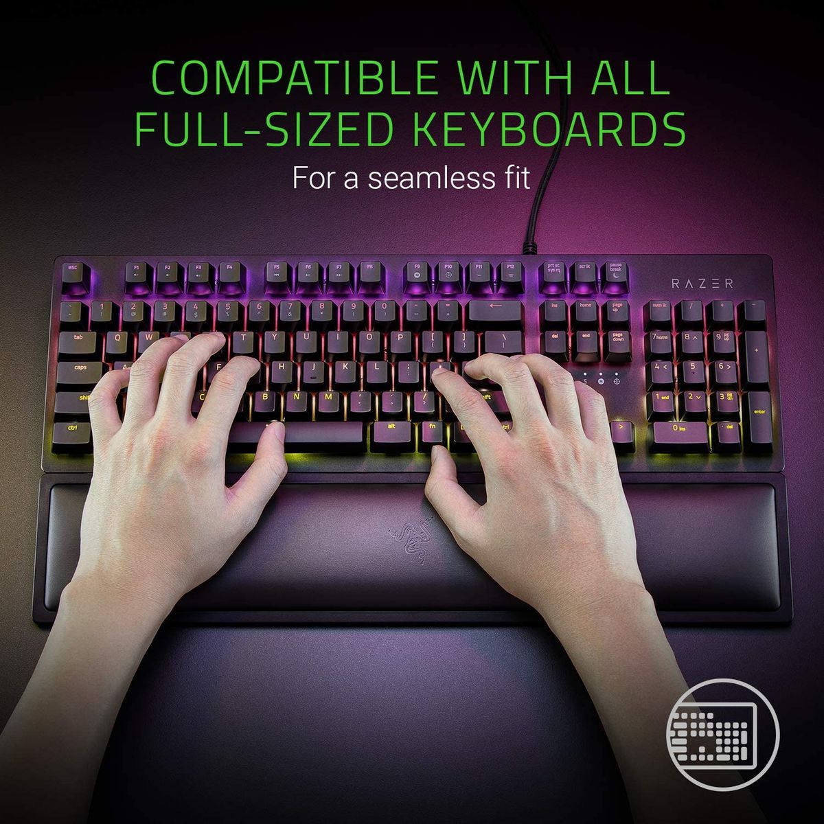 Razer Ergonomic Wrist Rest for Full-Sized Keyboards Handgelenkstütze 445x90x26mm