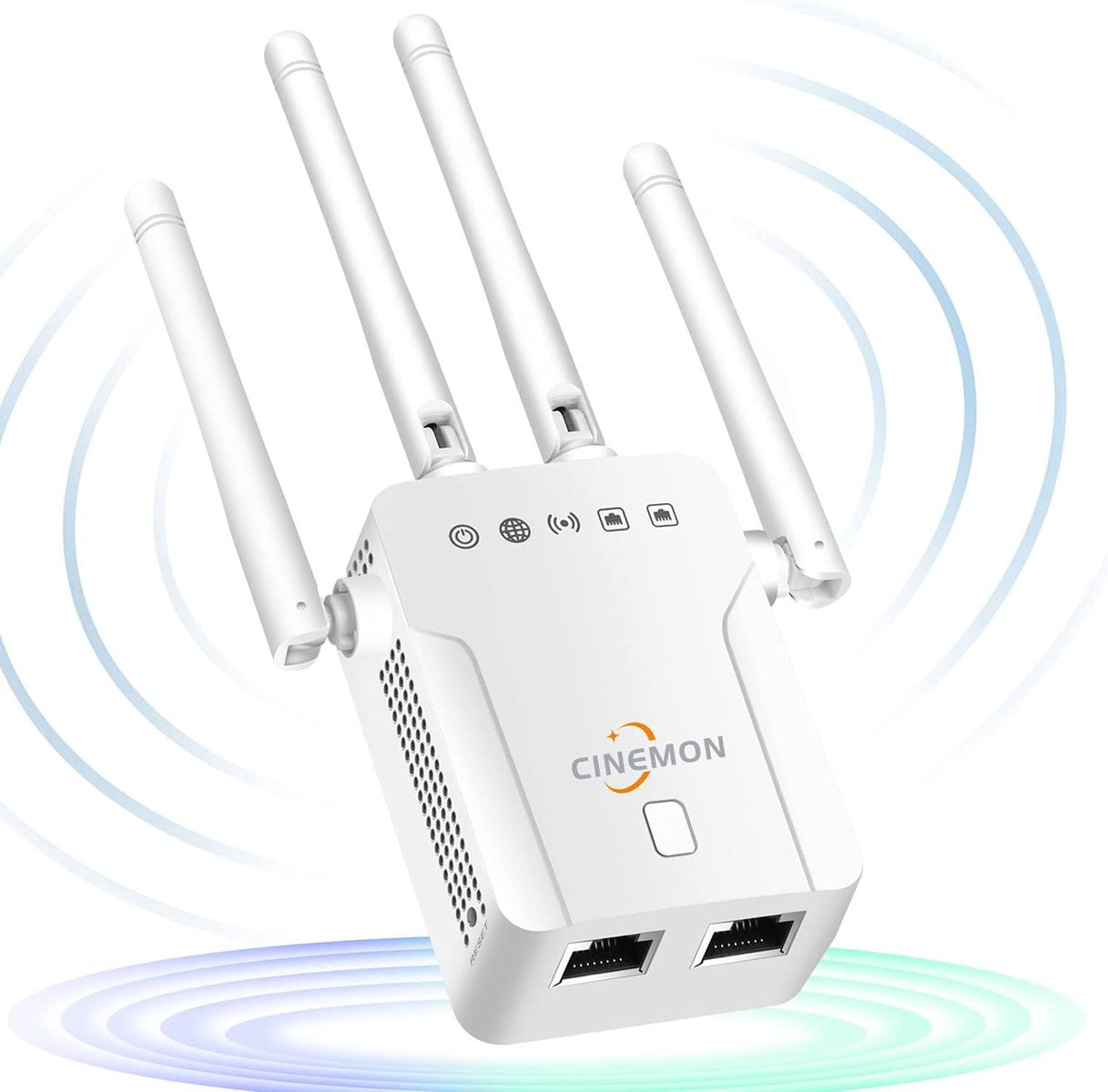 CINEMON 1200 Mbit/s WLAN Repeater LAN Anschluss Wi-Fi Dualband bis zu 200 m²