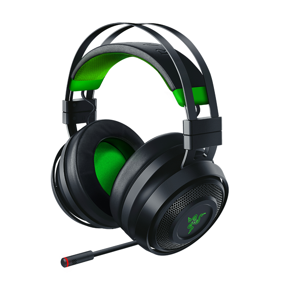 Razer Nari Ultimate HyperSense Gaming Headset 360° Surround-Sound Wireless RF + 3.5mm Chroma RGB for Xbox One Black/Green