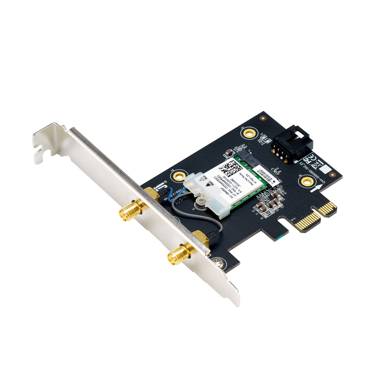 ASUS PCE-BE6500 PCIe WiFi 7 Karte, Tri-Band 2,4/5/6 GHz, 2882 Mbit/s, Bluetooth 5.4, PCIe x1, für PC