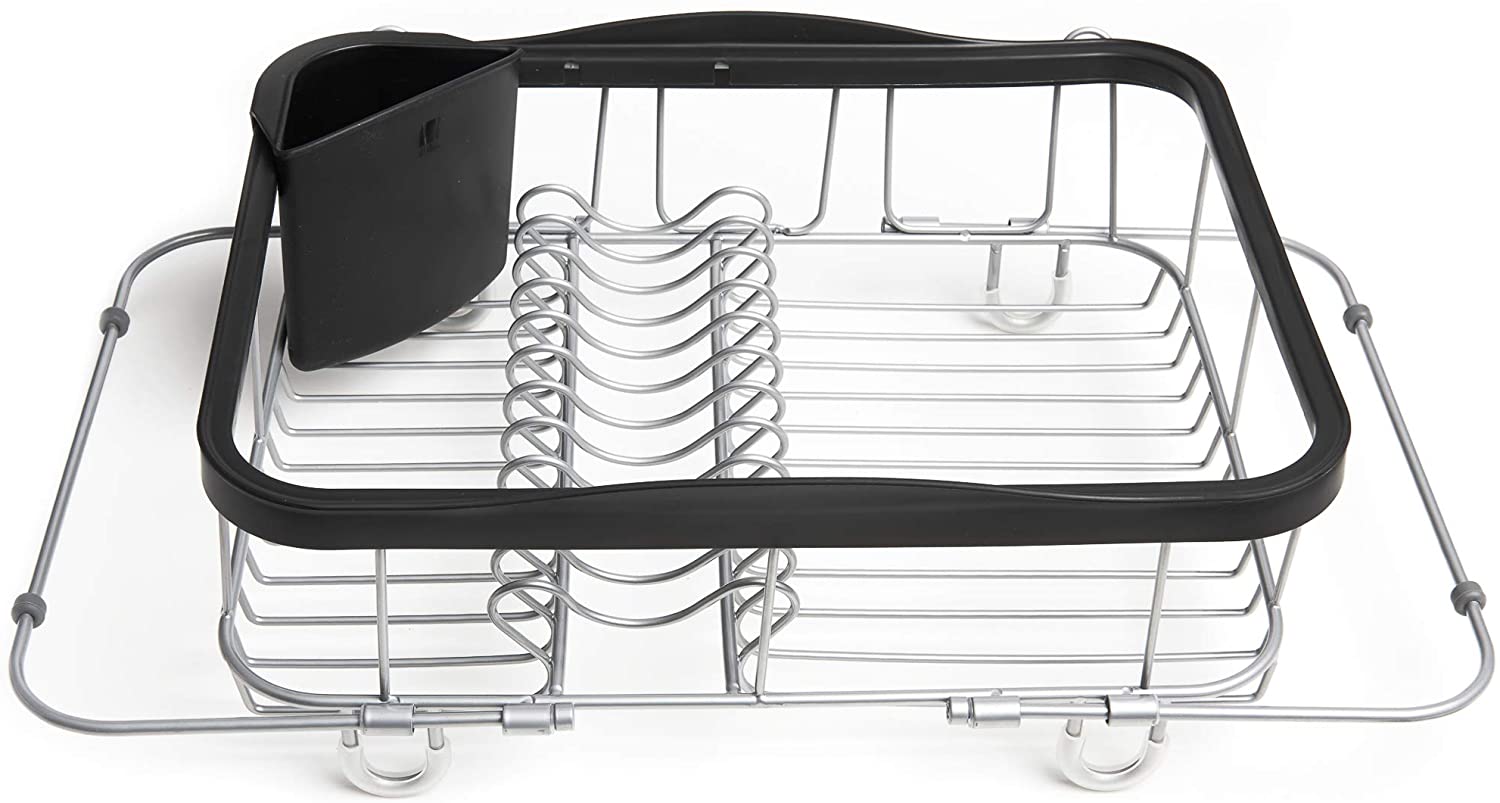 Umbra Multi Use Dish Rack Black Sinkin Multifunctional Dish Rack Black Nickel, Metal, Large