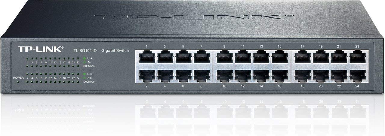 TP-Link 24 Port Gigabit PC Rack Switch 24 Port Uncontrolled