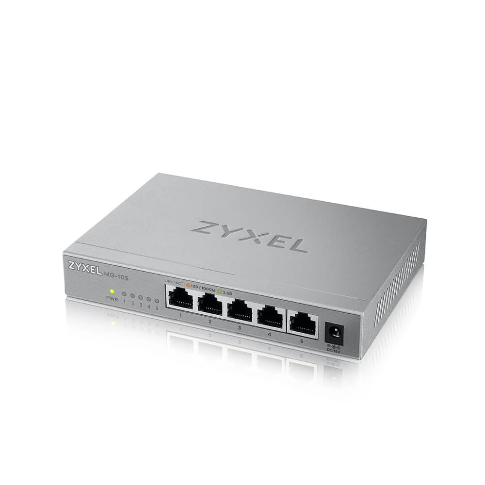 Zyxel MG-105 Unmanaged 2.5G Ethernet (100/1000/2500) Stahl