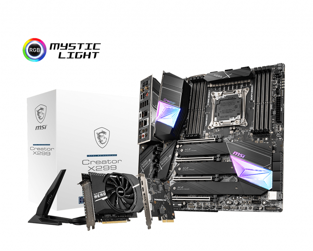 MSI Creator X299 Intel® X299 LGA 2066 (Socket R4) Erweitertes ATX