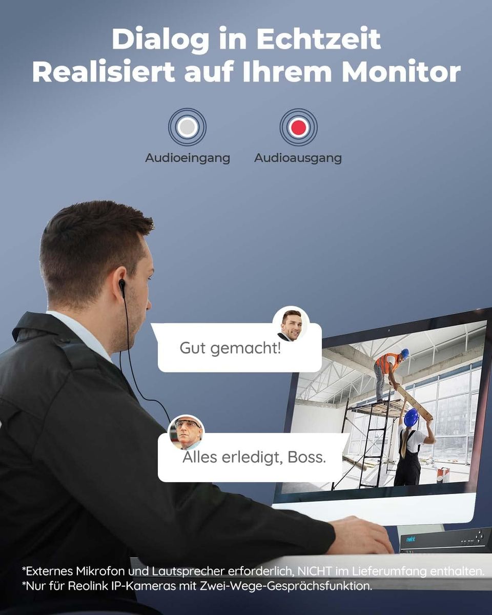 Reolink RLN36 36-Kanal NVR Netzwerkrekorder, 3 HDD-Einschübe bis 48 TB, PoE-Support, 4K/16MP, HDMI, USB 3.0