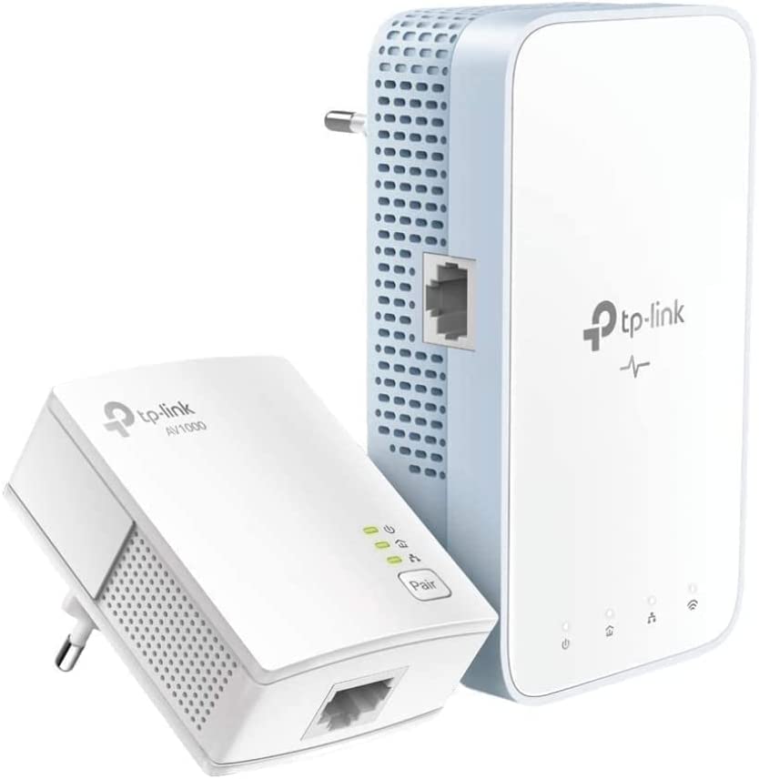 TP-Link WLAN Powerline Adapter Set TL-WPA7517 KITDualband WLAN 750Mbit/s AV1000 Powerline,Wifi Clone MU-MIMO 2 Gigabit Ports Plug&Play ideal für HD-Streaming App Kontrolleweiß TL-WPA7517 KIT,AV1000 AC750 Wi-Fi powerline