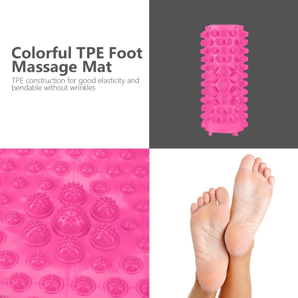 Fdit Foot Massage Mat For TPE Tension, Home Floor Pink
