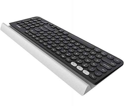 logitech K780 Tastatur RF Drahtlos + Bluetooth Schwarz, Weiß (USA Layout - QWERTY)