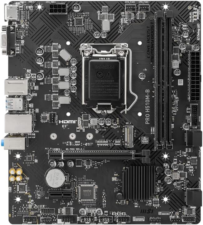 MSI PRO H510M-B Motherboard Intel H470 LGA 1200 Socket H5 micro ATX