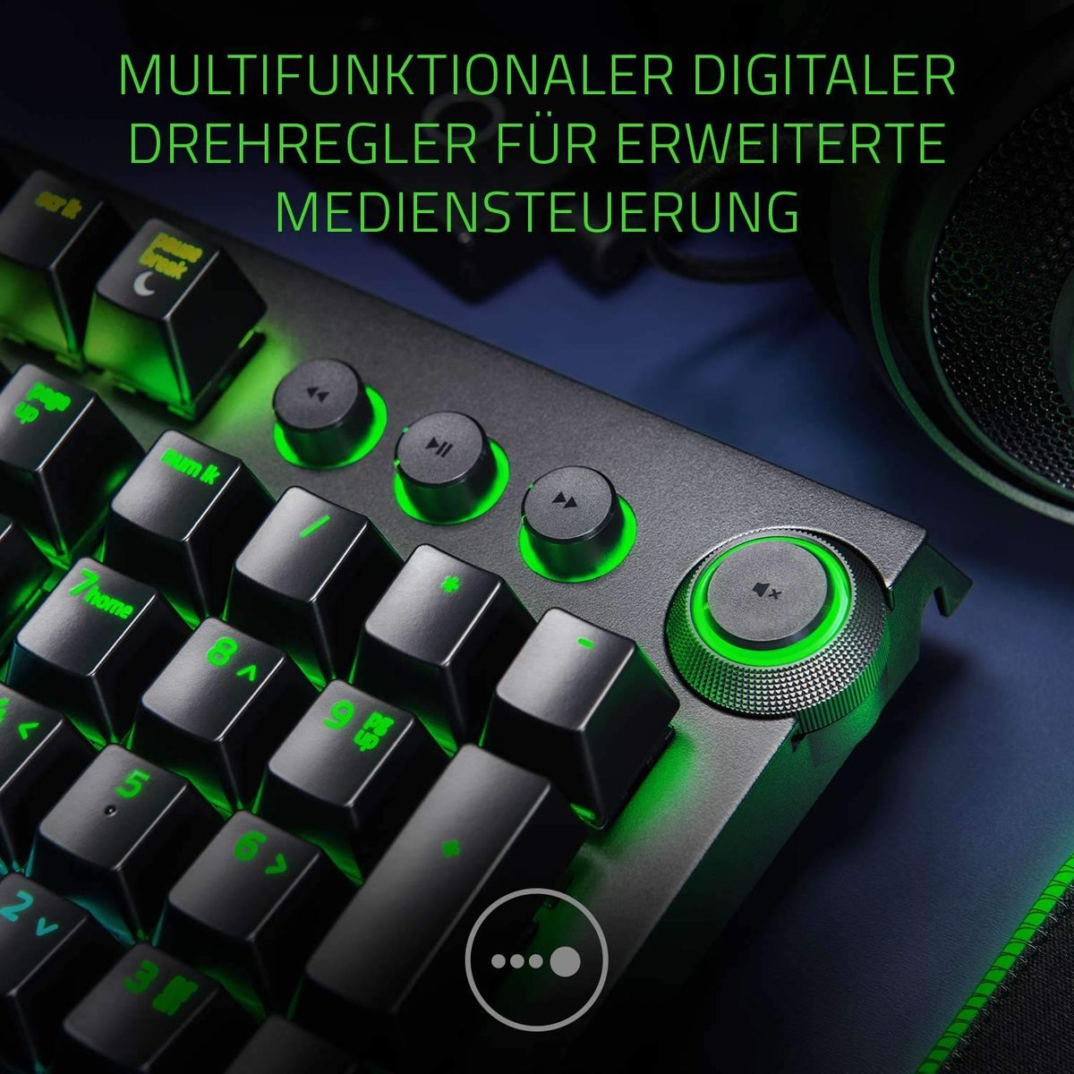 Razer BlackWidow Elite Gaming Keyboard Green Switches Chroma RGB CHE Layout - QWERTZ
